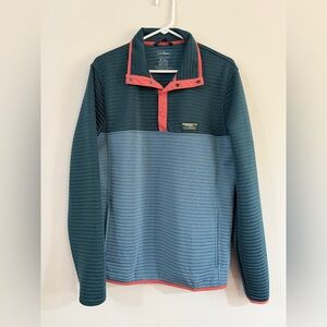L.L. Bean Airlight Knit 1/4 Snap Pullover Mens Size M Tall Colorblock  Outdoors